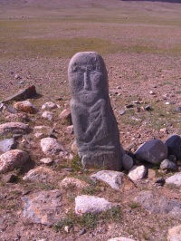 Turkic standing stone man